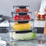4pcs Set Transparent Sealed Refrigerator Food Containers