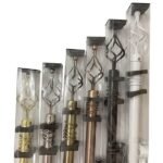 4m Metallic Double Curtain Rod