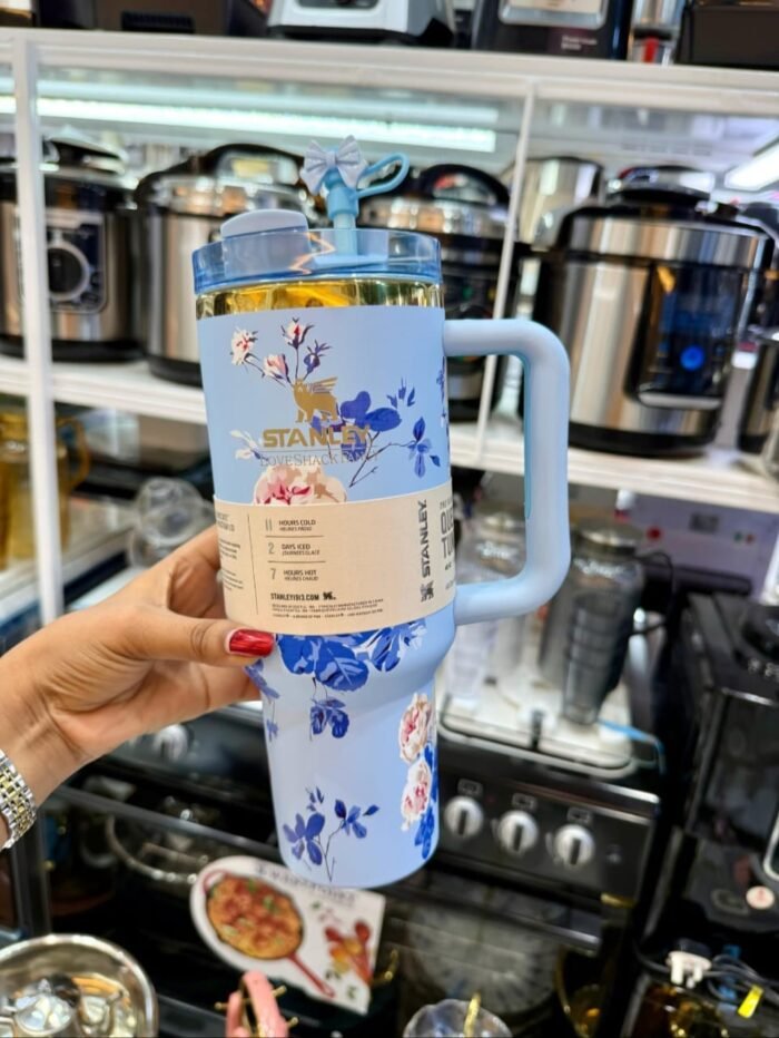 Original  Floral Love Shark Stanley Tumbler - Image 2
