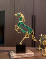 Crystal horse statue sculpture