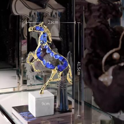 Crystal horse statue sculpture