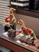 Crystal horse statue sculpture