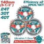 Total Ultra-thin TCT saw blade set TAC236140