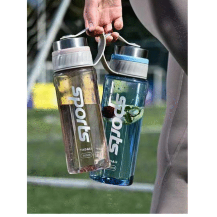 Direct Drinking Silver Lid Water Bottle