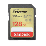 SanDisk Extreme SD UHS I 128GB Card for cameras