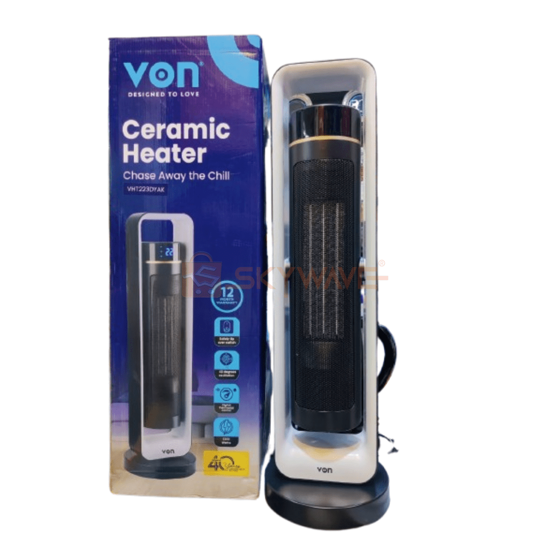 Von Ceramic Tower Room Heater with Fan Von Ceramic Tower Room Heater with Fan