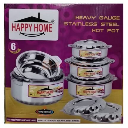 Happy Home Hotpot Stainless Steel 6 Pcs