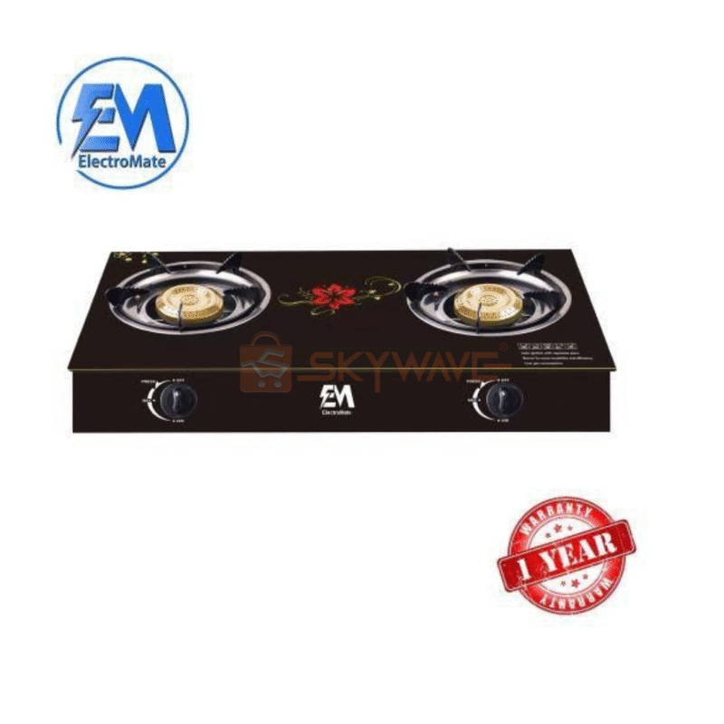 Electromate Glass Double Burner Cooker GS005
