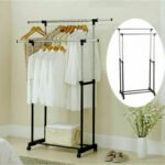 Coat Rack/Double Pole Stainless Steel Hanger