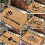 Rubber bottom door entrance mat