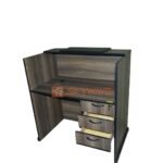 1 Meter Reception Desk Walnut