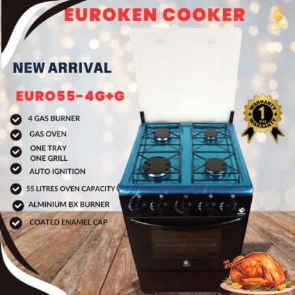 Euroken Standing Cooker with Gas Oven Cooker
