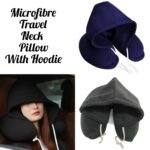 Microfiber Travel Neck Pillow with Hoodie