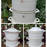 3 Pcs Ceramic Casserole Serving Bowls