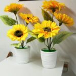 Sunflower Artificial Flowers Pots