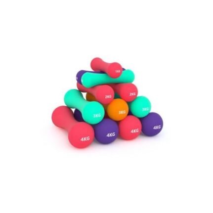 Vinyl Rubber 4kg Cover Bone Shape Neoprene Aerobics Dumbbells