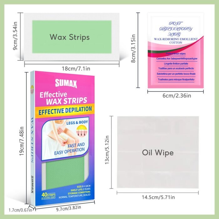 40 Strips Rapid Hair Removal Wax Strips