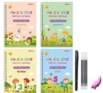Set of 4 Kids Magic Practice Books