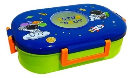 Oval Dino Cartoon themed Plastic Lunch Box