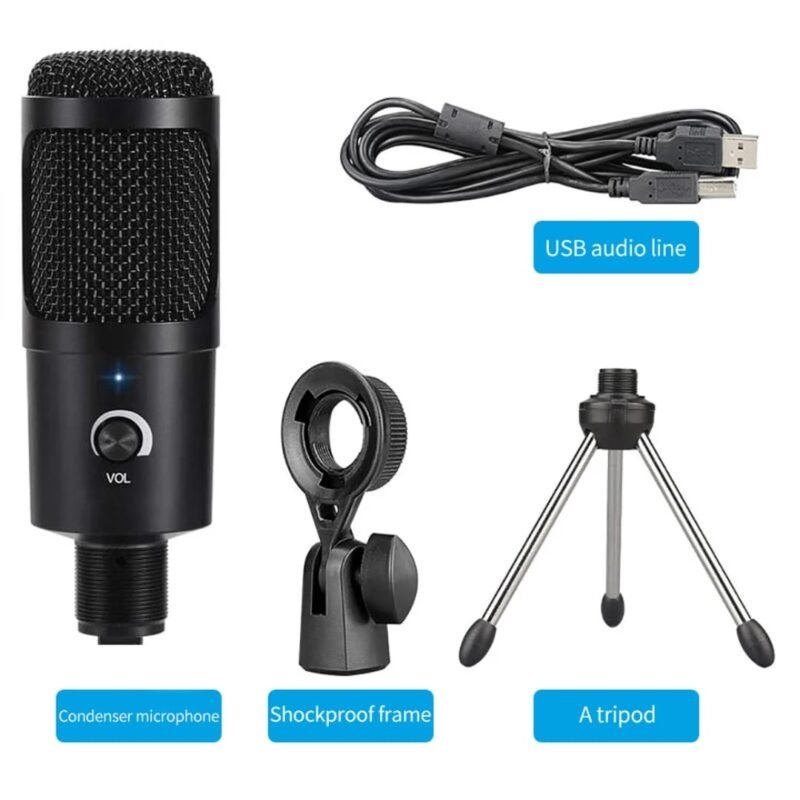 USB Microphone with Tripod Desk Stand
