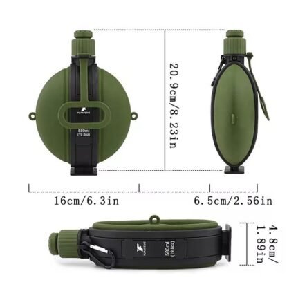 Foldable Silicone Water Bottle With Compass