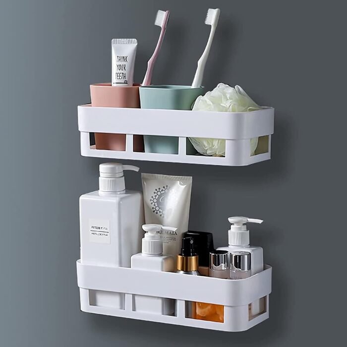 Multipurpose Plastic Kitchen/Bathroom Wall Corner Shelf