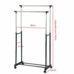 Coat Rack/Double Pole Stainless Steel Hanger