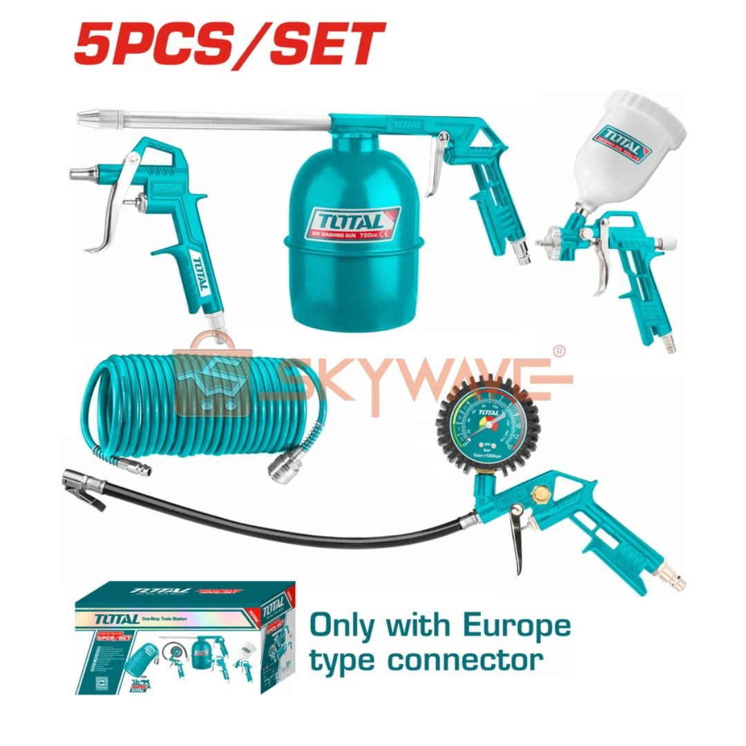 Total 5 Pcs air tools set TATK053 Total 5 Pcs air tools set TATK053