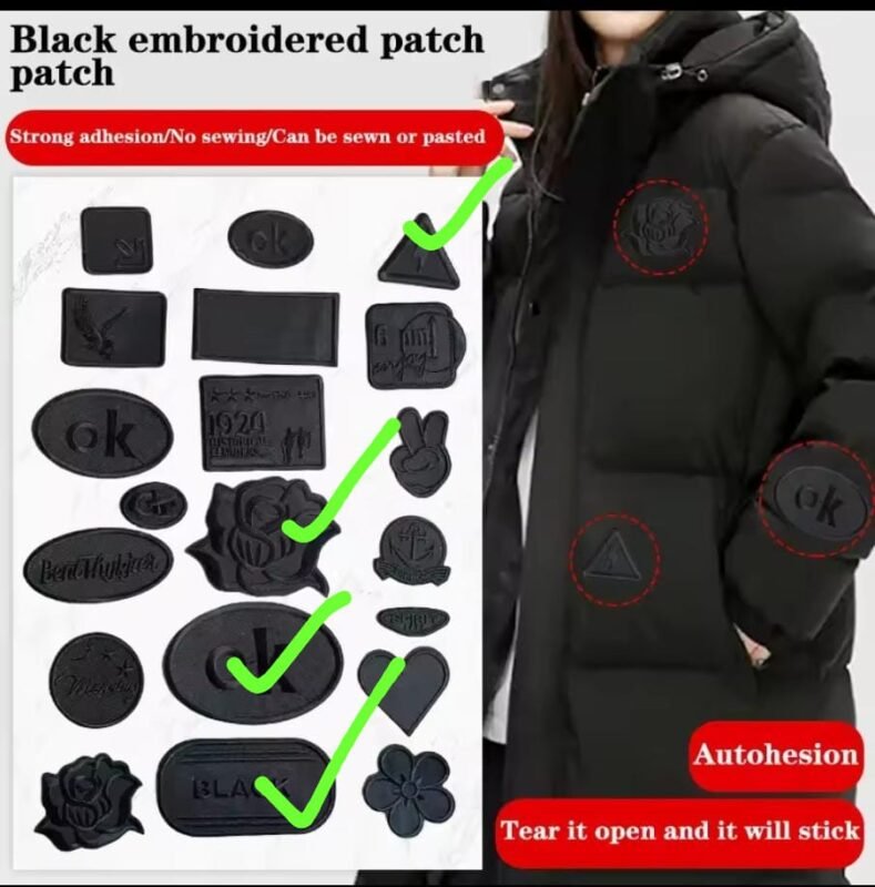 Self adhesive clothes patches