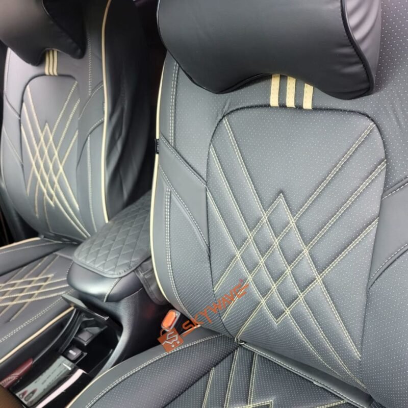 Executive leather car seats with pillow
