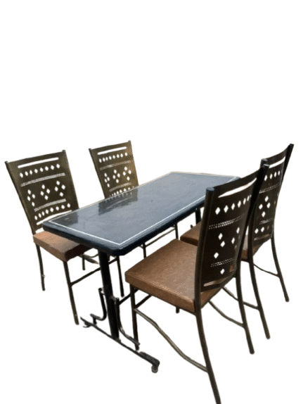 4 Seater Restaurant Dining Set with Table