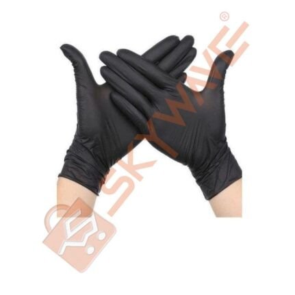 10 Pairs Black Nitrile Powder Free Gloves