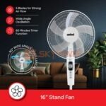 Sanford 16 inch 5 blade stand fan SF902SFN