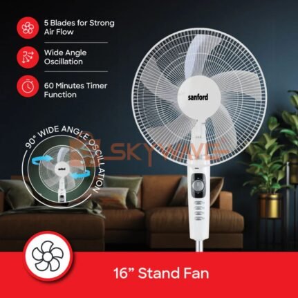 Sanford 16 inch 5 blade stand fan SF902SFN