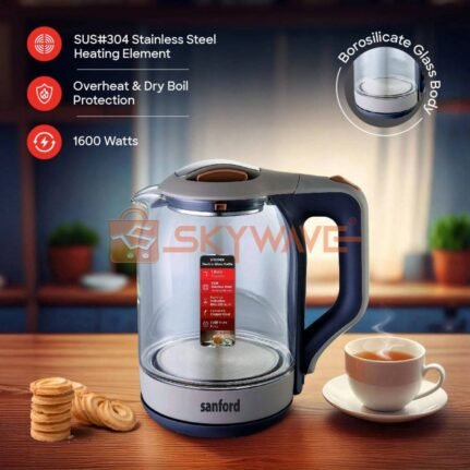 Sanford 1.8L Electric Glass Kettle SF3354EK