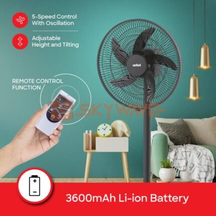 Sanford 16-Inch Rechargeable Stand Fan SF965RTF