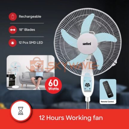 Sanford 18 Inch Rechargeable Stand Fan SF974RSFN