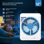 Sanford 12 Inch Rechargeable Box Fan SF919BFN BS