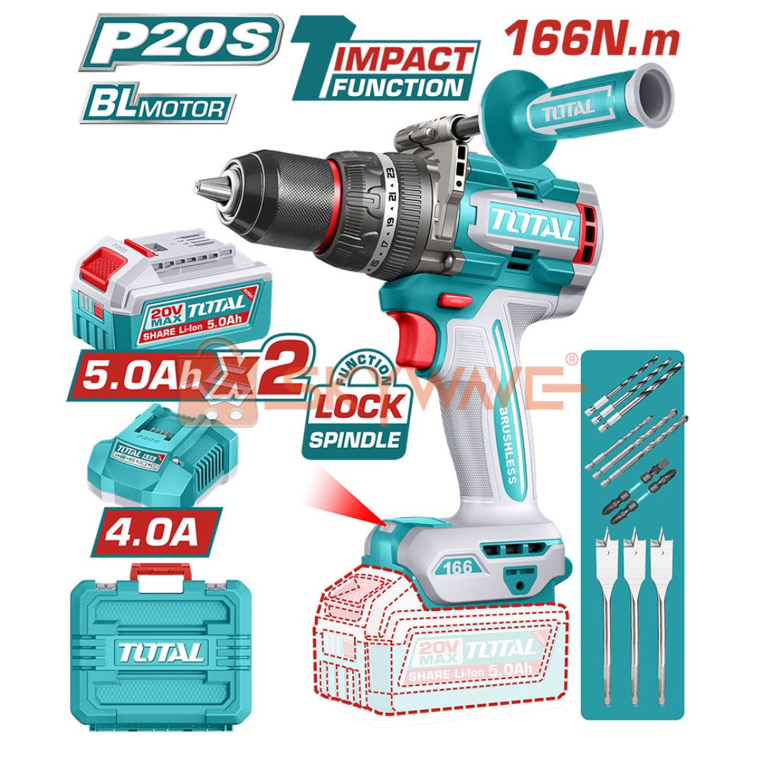 Total Brushless cordless impact drill TIDLI201668 Total Brushless cordless impact drill TIDLI201668