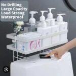 Single Layer Metallic Toilet Top Organizer Rack