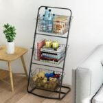 Metallic Mesh 3 Layer Storage Rack