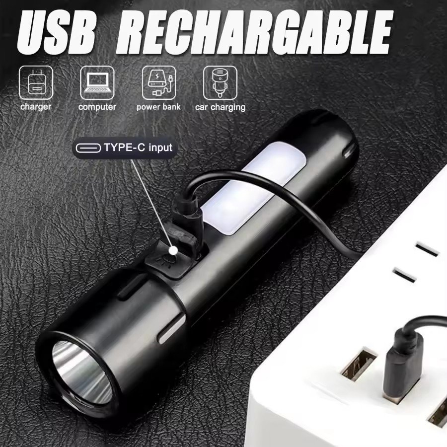 Mini EDC Flashlights USB Rechargeable Torch 4 mode Mini EDC Flashlights USB Rechargeable Torch 4 mode