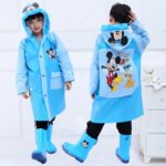 Inflatable brim kids disney cartoon themed raincoats