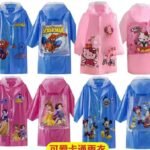 Inflatable brim kids disney cartoon themed raincoats