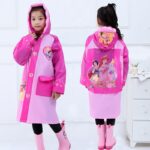 Inflatable brim kids disney cartoon themed raincoats