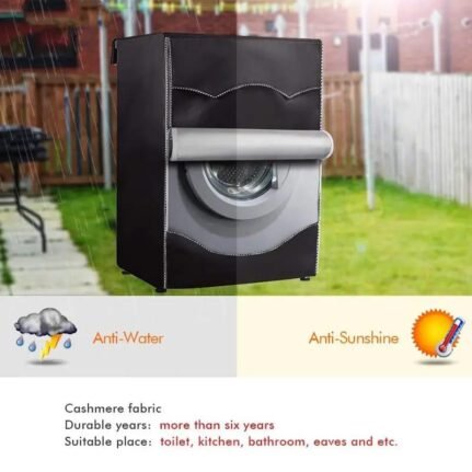 Front load washing machine cover with a zipper