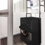 Front load washing machine cover with a zipper