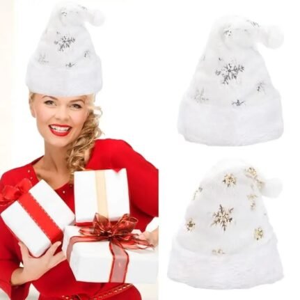 White Christmas hats