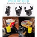 Strong expandable dual slot car cup holder
