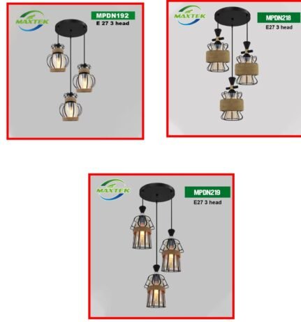 Maxtek E27 3Head Pendant Light